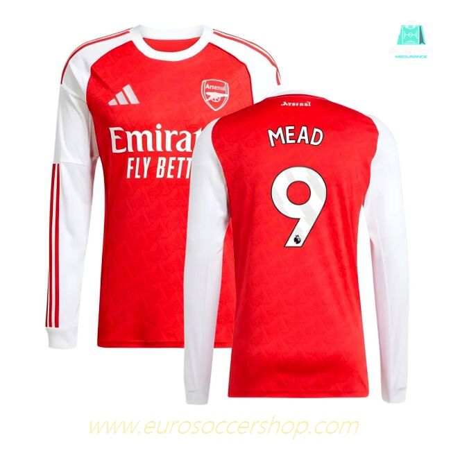 2025-2026 Arsenal Long Sleeve Home Shirt (Mead 9)