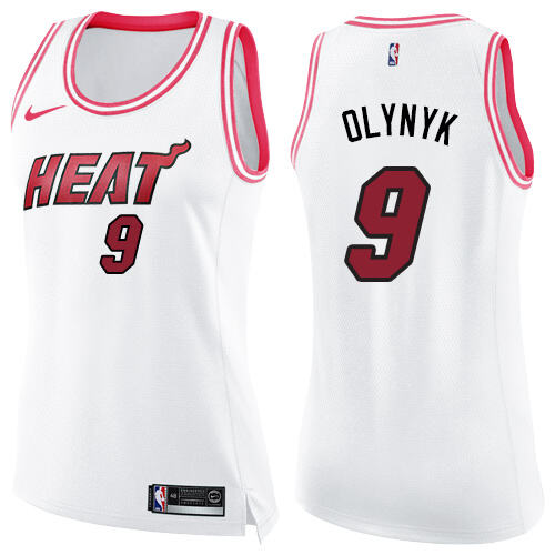 Heat Kelly Olynyk #9 Official 2024 Icon NBA Swingman Jersey White