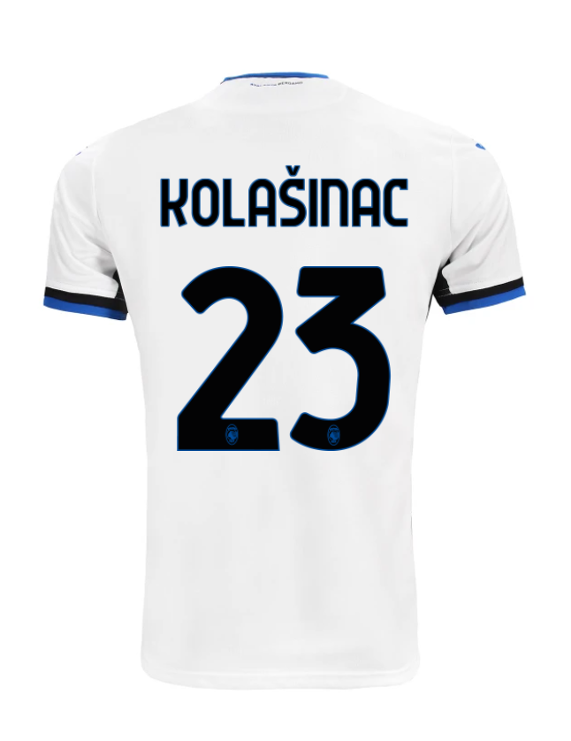 Atalanta's 24-25 Season Away Jersey Featuring KOLAŠINAC with Number 23