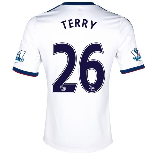 13-14 Chelsea 26 TERRY White Away Soccer Jersey Shirt - Official