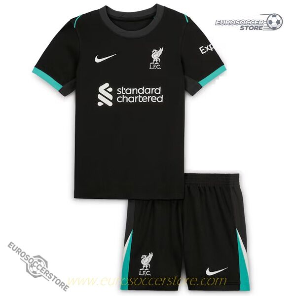 Children's Liverpool Away Football Jersey Kit 2024-2025 Season