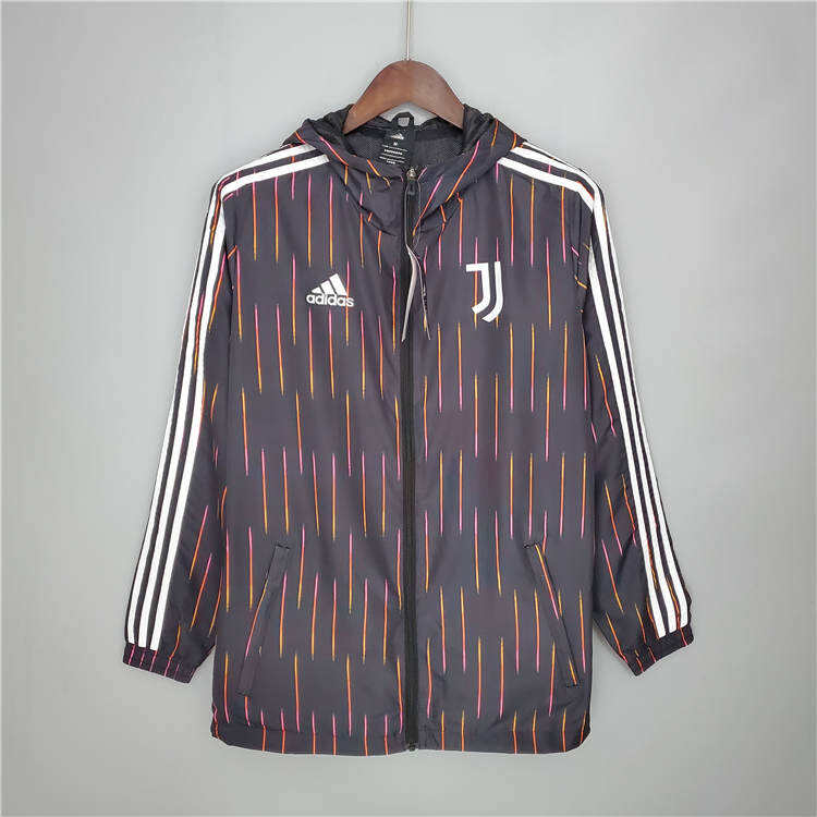 Juventus 21-22 Black Jacket Windbreaker - Official Replica 17430