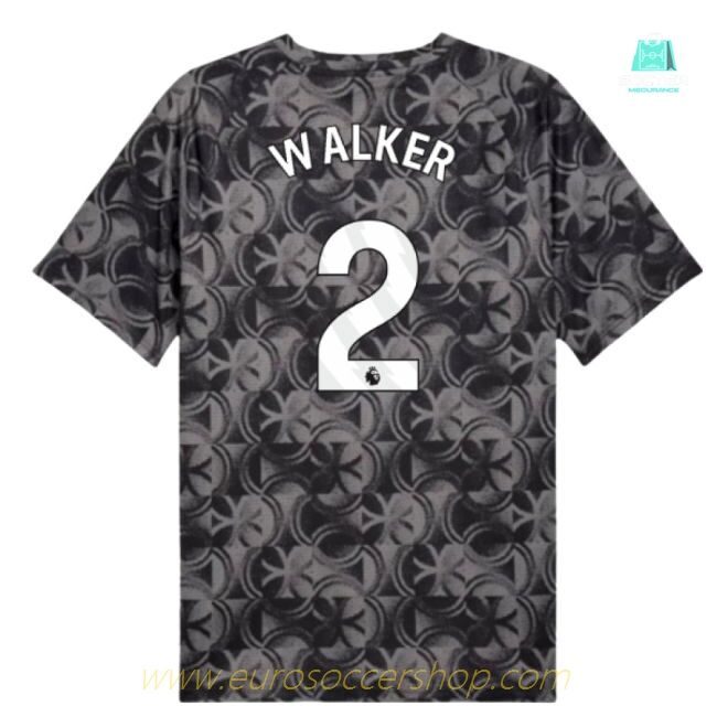 2025-2026 Man City Warm Up Jersey (Black) (Walker 2)
