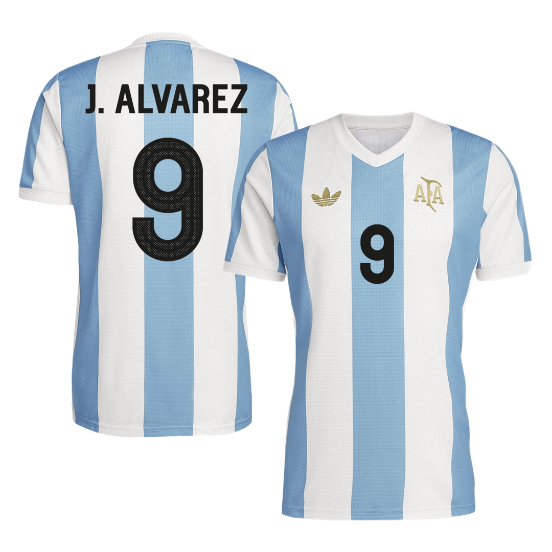 J.ALVAREZ #9 Argentina Soccer Jersey 2024- 50th AnniversaryAuthentic K
