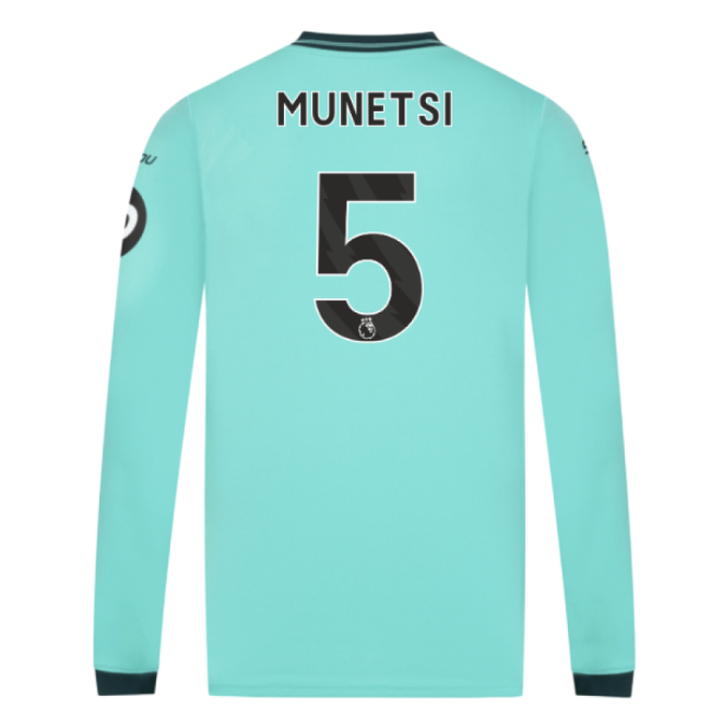 2025-2026 Wolves Long Sleeve Away Shirt (Munetsi 5) (Match Day)