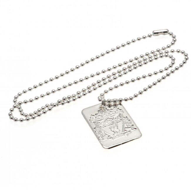 Liverpool FC Silver Plated Dog Tag & Chain (Match Day)