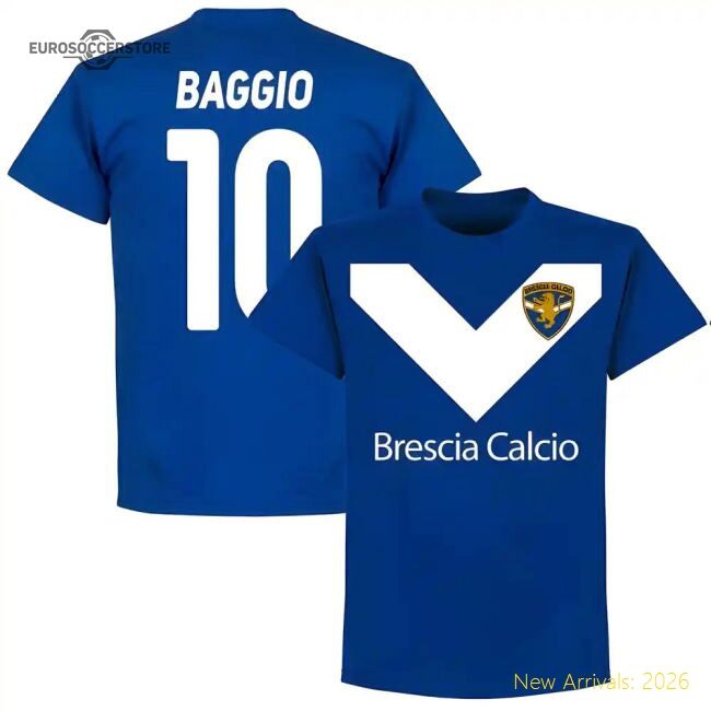 Brescia Roberto Baggio Team Supporter Tee - Royal - Premium Collection