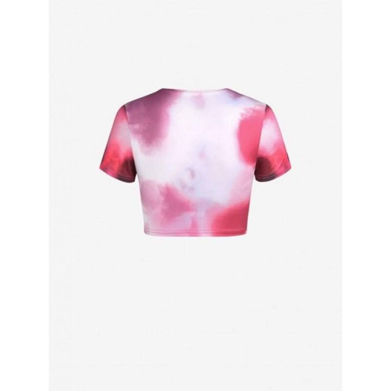 Tie Dye 3D Print Crop T Shirt BL7357