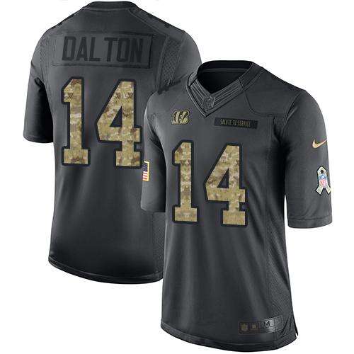 NFL CIN #14 Dalton Black None Limited Jersey authentic