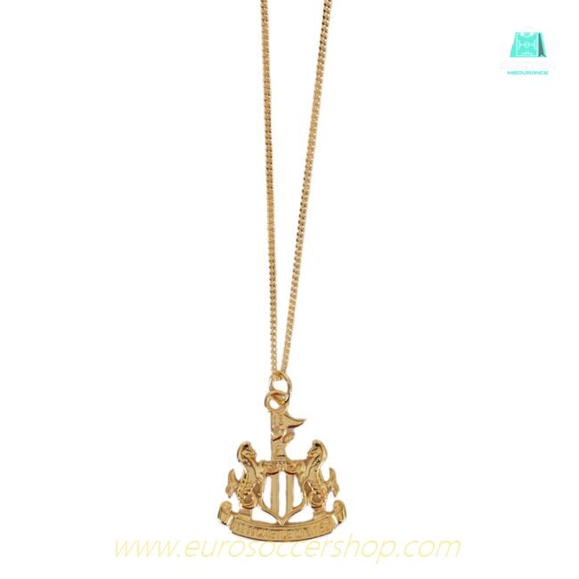 Newcastle United FC 18ct Gold Plated on Silver Pendant & Chain