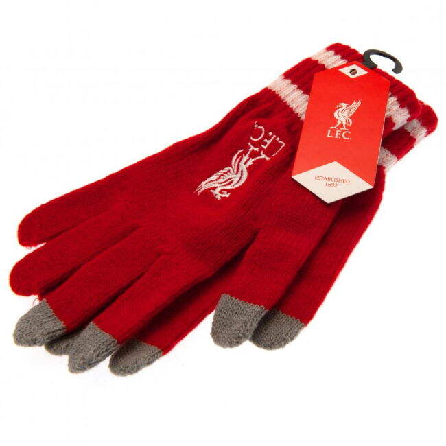 Liverpool FC Touchscreen Knitted Gloves Youths RD (Limited Edition)