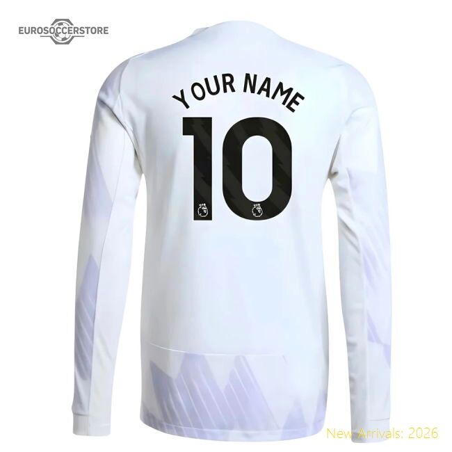 Premium 2025-2026 Man Utd Authentic Long Sleeve Away Shirt (your