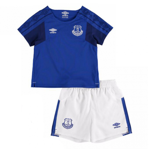 Kids Everton Home 201718 Soccer Kits ShirtShorts - Official Replica