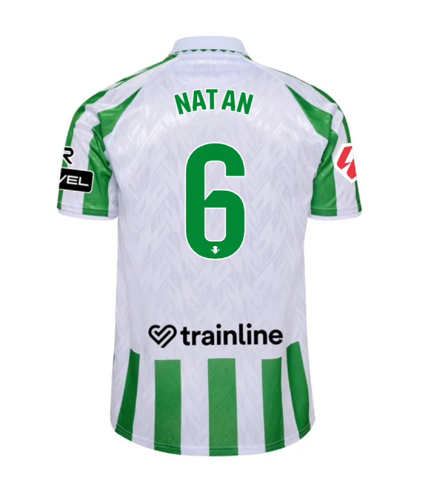 24-25 Season Real Betis Home Football Jersey with NATAN 6 Printing