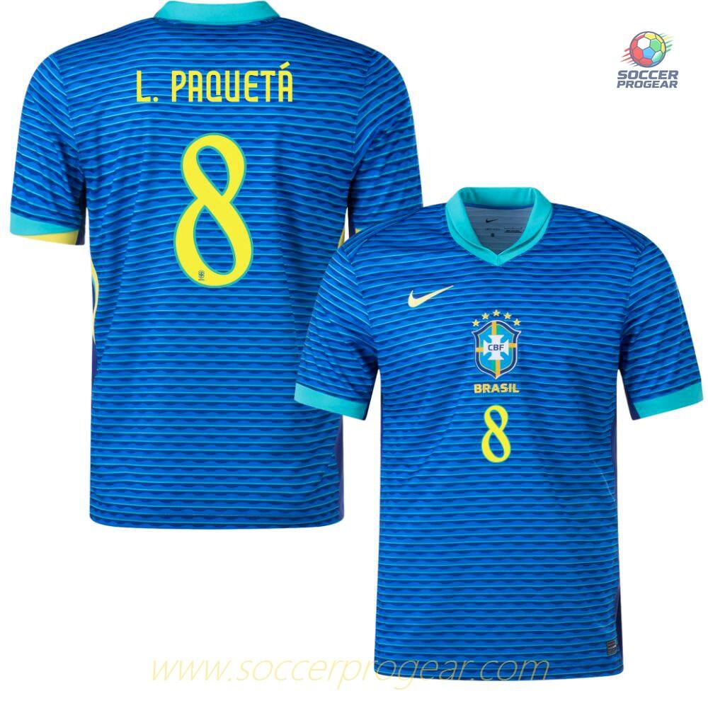 Brazil Away Team Jersey 2024-25 Edition Paquetá