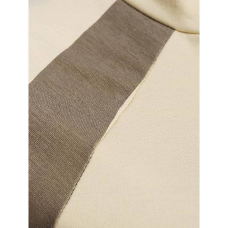 Full Zip Collared Colorblock Cropped Tee VS0995