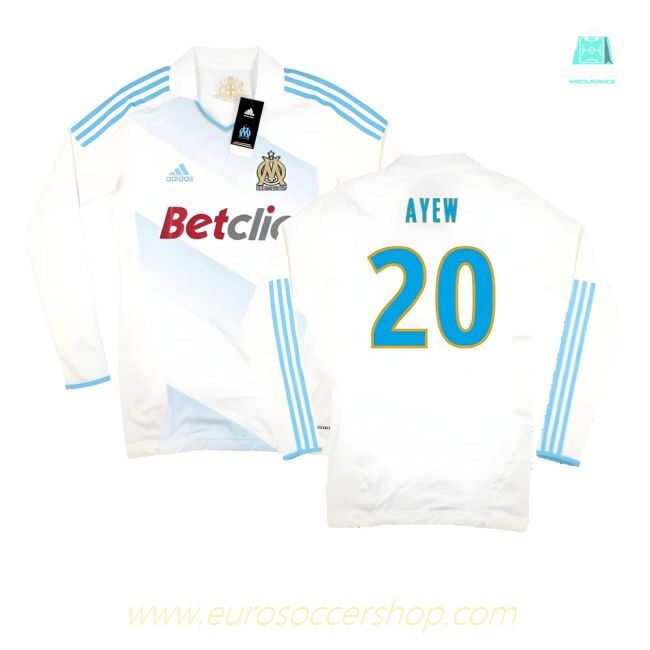 Marseille 2011-12 Player Spec Long Sleeve Home Shirt ((Excellent) L) (Ayew 20)