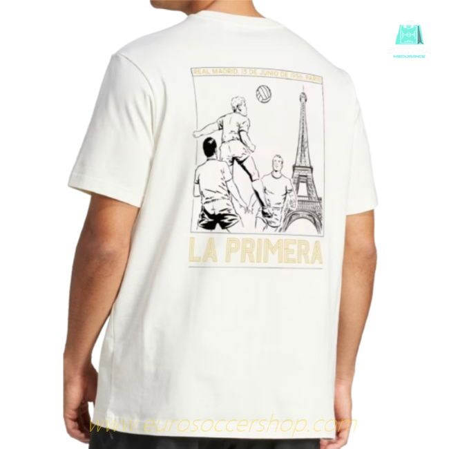 2024-2025 Real Madrid UCL Heavy Cotton Tee (Off White)