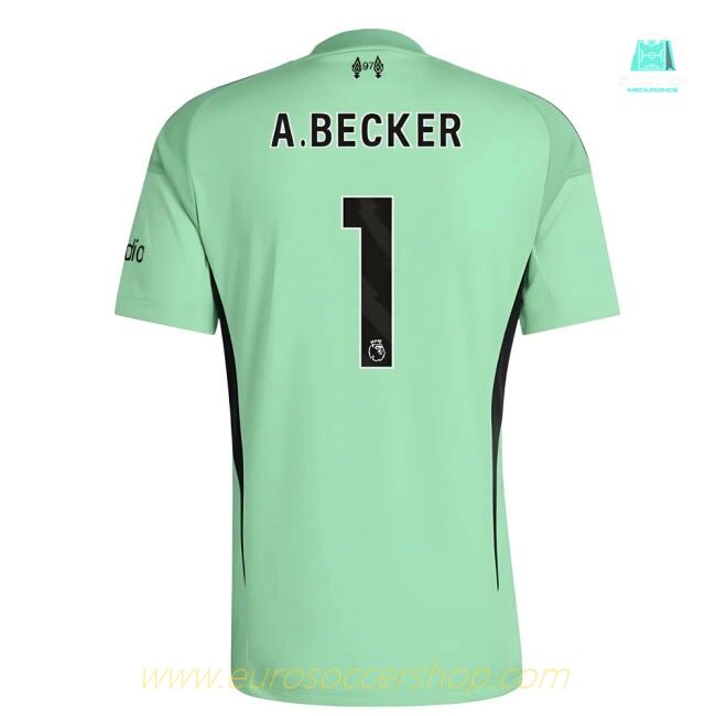 2025-2026 Liverpool Home Goalkeeper Shirt (Glory Mint) - Kids (A.Becker 1)