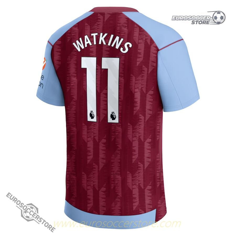 Aston Villa's WATKINS 11 Home Jersey for the 23-24 Season