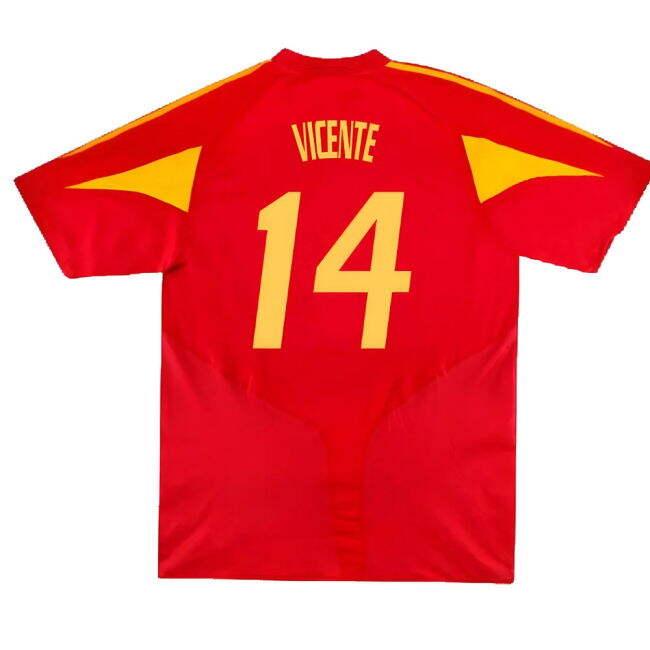 Spain 2004-06 Home Shirt ((Very Good) XL) (Vicente 14)