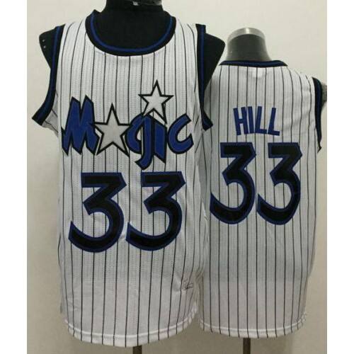 Orlando Magic #33 Grant Hill White Throwback Stitched NBA Jersey Mens