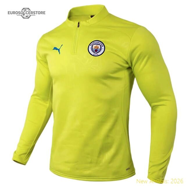 Premium 2024-2025 Man City Hybrid Top (yellow Glow) - Premium Quality