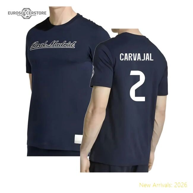 Luxury 2025-2026 Real Madrid Us Tee (navy) (carvajal 2)