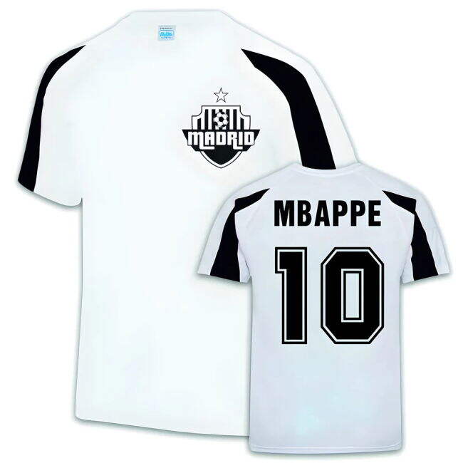 Kylian Mbappe Real Madrid Sports Training Jersey (White)
