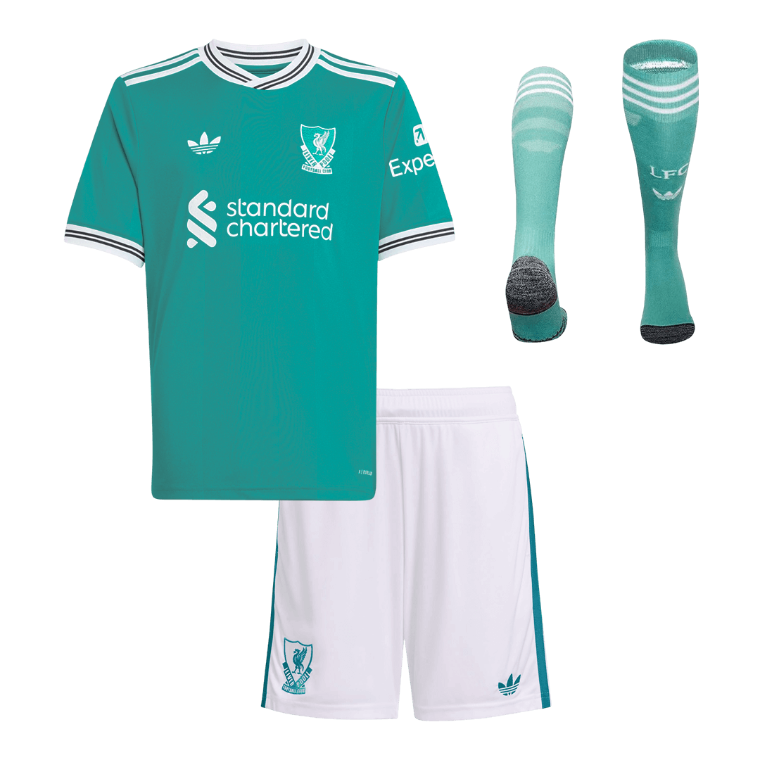 Liverpool Third Away Kids Soccer Jerseys Full Kit 2025/26