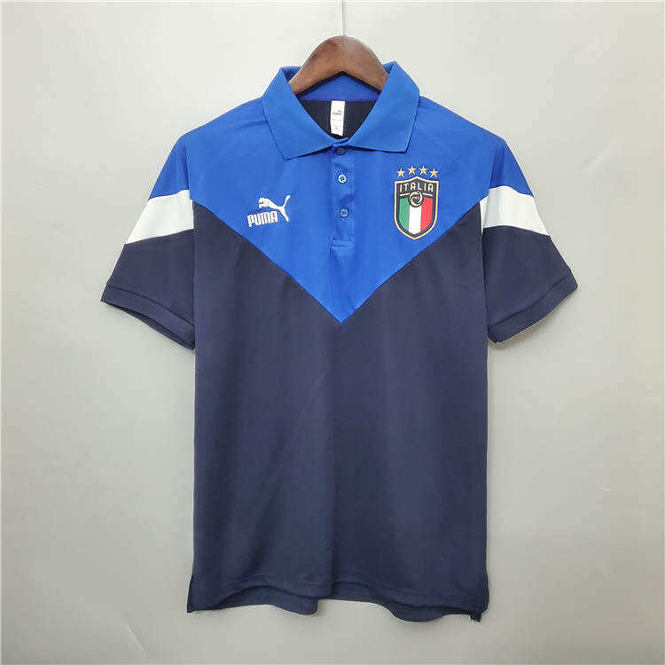 Euro 2020 Italy 20-21 NavyBlue Polo Shirt - Official Replica 15275