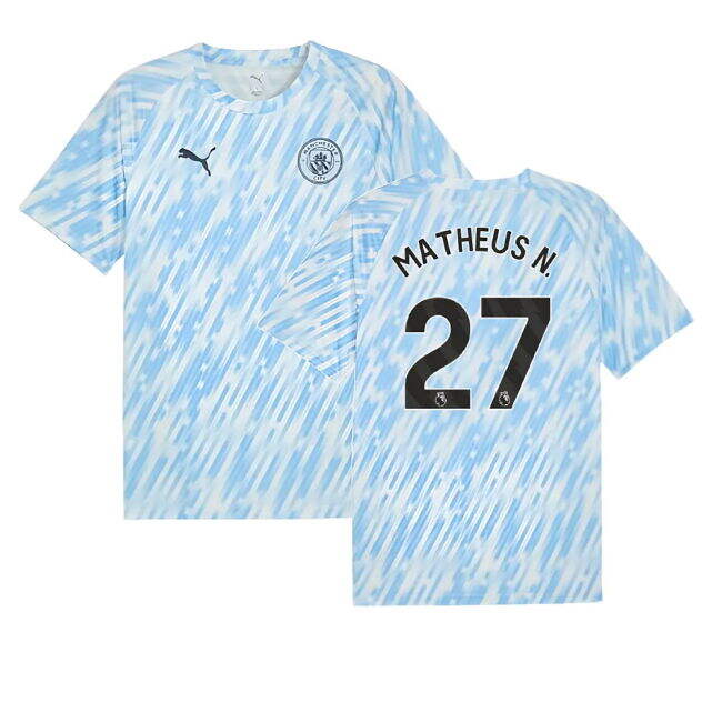 football shirt 2025-2026 Man City Warm Up Jersey (Silver Sky) (Math...