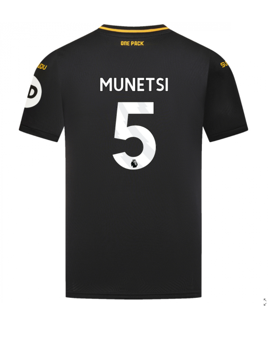 Wolverhampton Wanderers 24-25 Season Away Jersey with MUNETSI 5 Printing