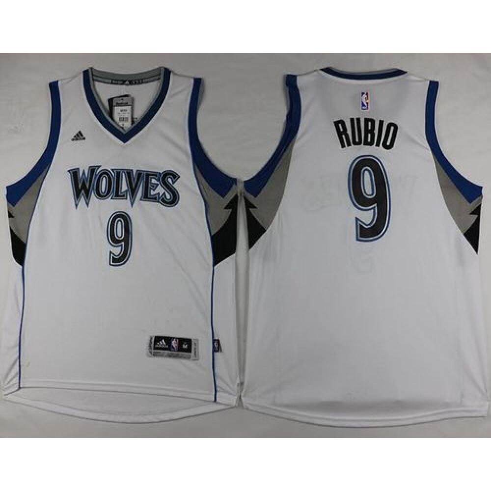 Top-Grade Men's Timberwolves #9 Ricky White Basketball Jersey
