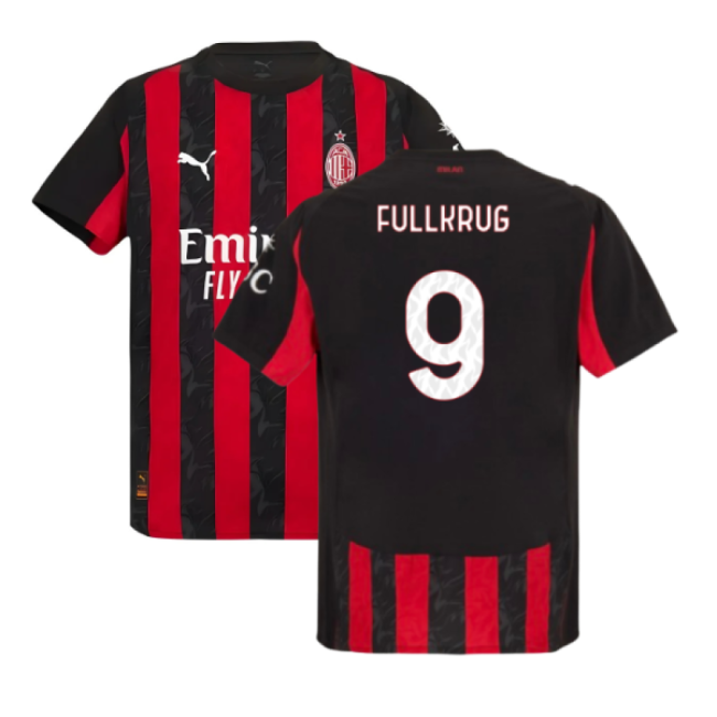 Exceptional 2025-2026 Ac Milan Authentic Home Shirt (fullkrug 9)