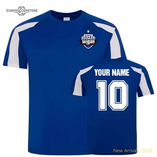 Official Your Name Wigan Sports Training Jersey (blue) - Premium