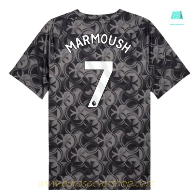 2025-2026 Man City Warm Up Jersey (Black) (Marmoush 7)
