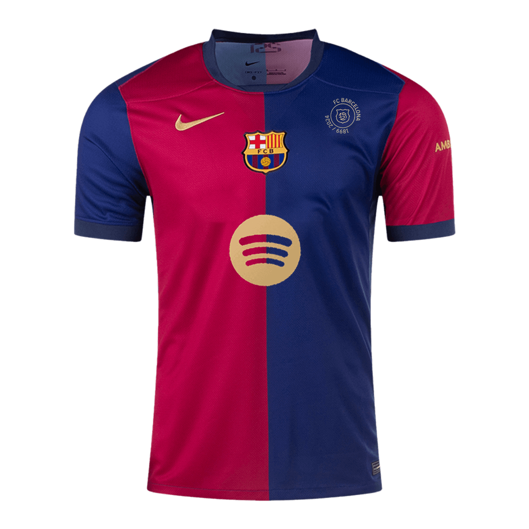 Barcelona Home Soccer Jersey 2024/25 - 125th Anniversary(Spotify Logo