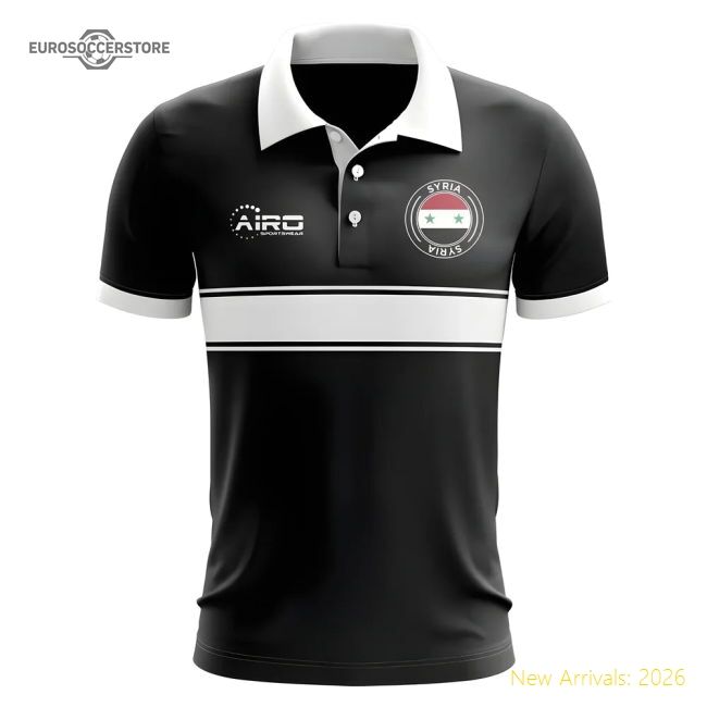 Elite Syria Concept Stripe Polo Shirt (black) - Premium Collection