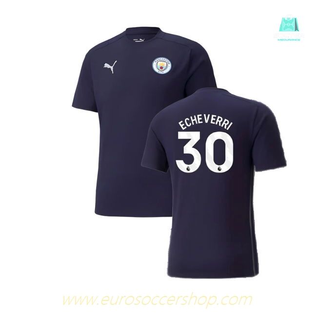 2024-2025 Man City Casuals Tee (Navy) (Echeverri 30)