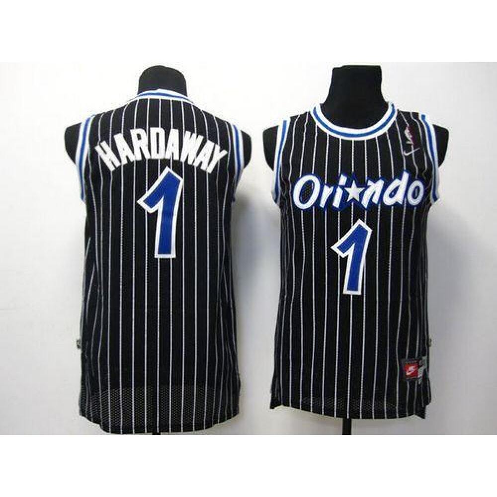 Youth Orlando Magic #1 Penny Hardaway Black Throwback Stitched Jersey