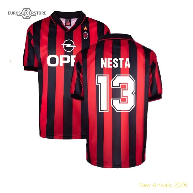 Ac Milan 1996 Home Retro Shirt (nesta 13) - Competitive Price