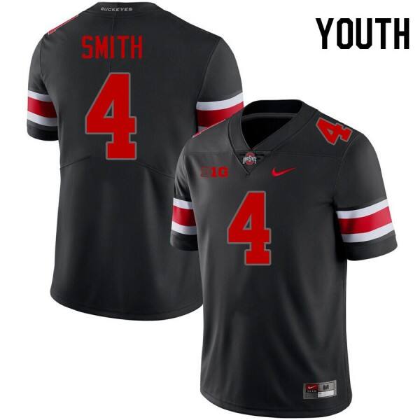 Youth Ohio State Buckeyes #4 Jeremiah Smith Blackout Nike Stitch Jersey