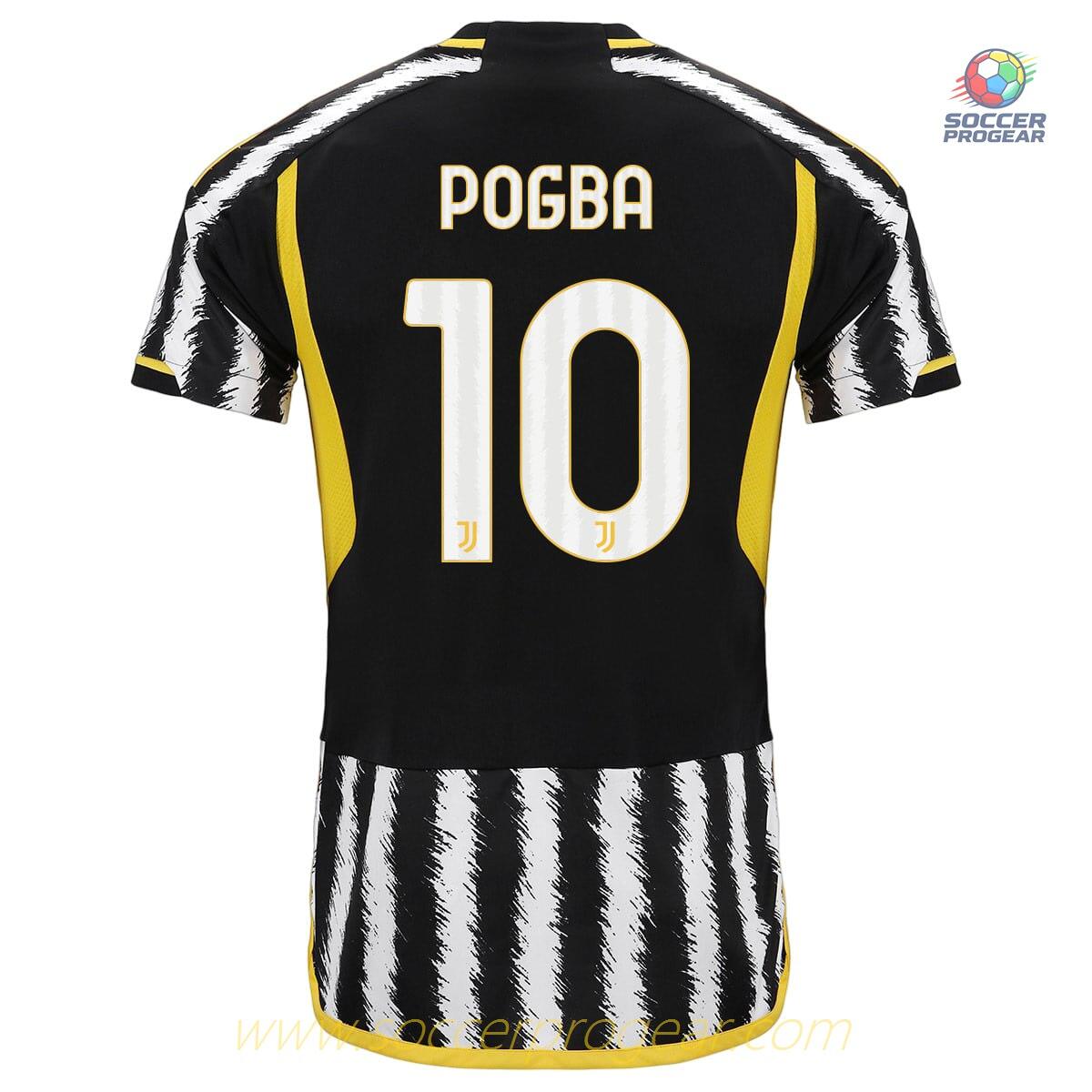 Juventus Home Youth Soccer Uniform Soccer Jersey 2023 2024 Pogba