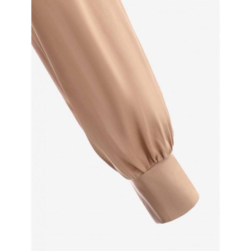 Plunging Wide Waistband Blouse ZD7979