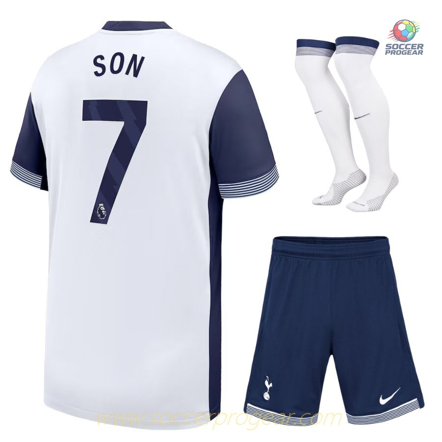 Tottenham Children's Edition Home Soccer Kit Football Jersey 2024-25 Edition SON