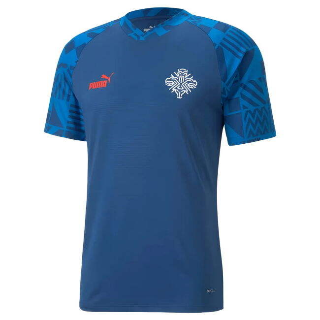 2022-2023 Iceland Pre Match Jersey (Blue) Euro Netherlands