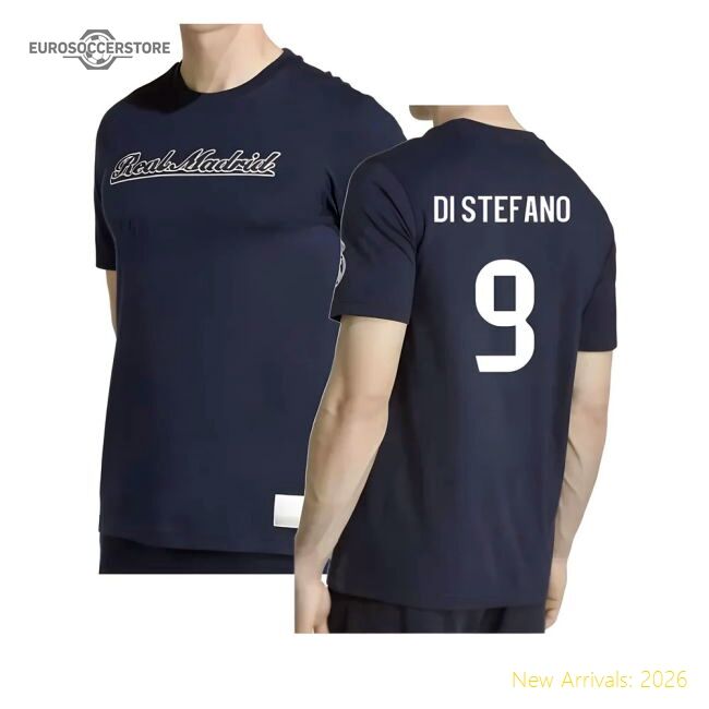 Luxury 2025-2026 Real Madrid Us Tee (navy) (di Stefano 9)