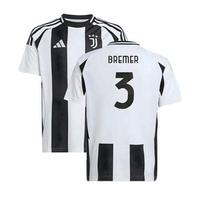 Juve Juventus Home Shirt Kids Bremer #3 Authentic Design Fervent M...