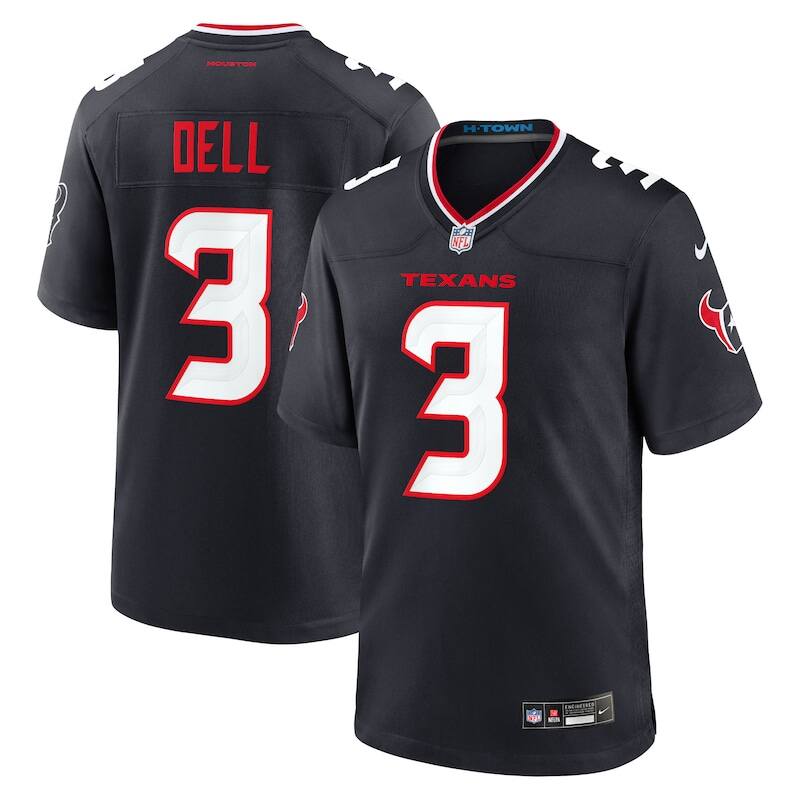 None Tank Dell HOU Texans Professional Replica Jersey Football Apparel
